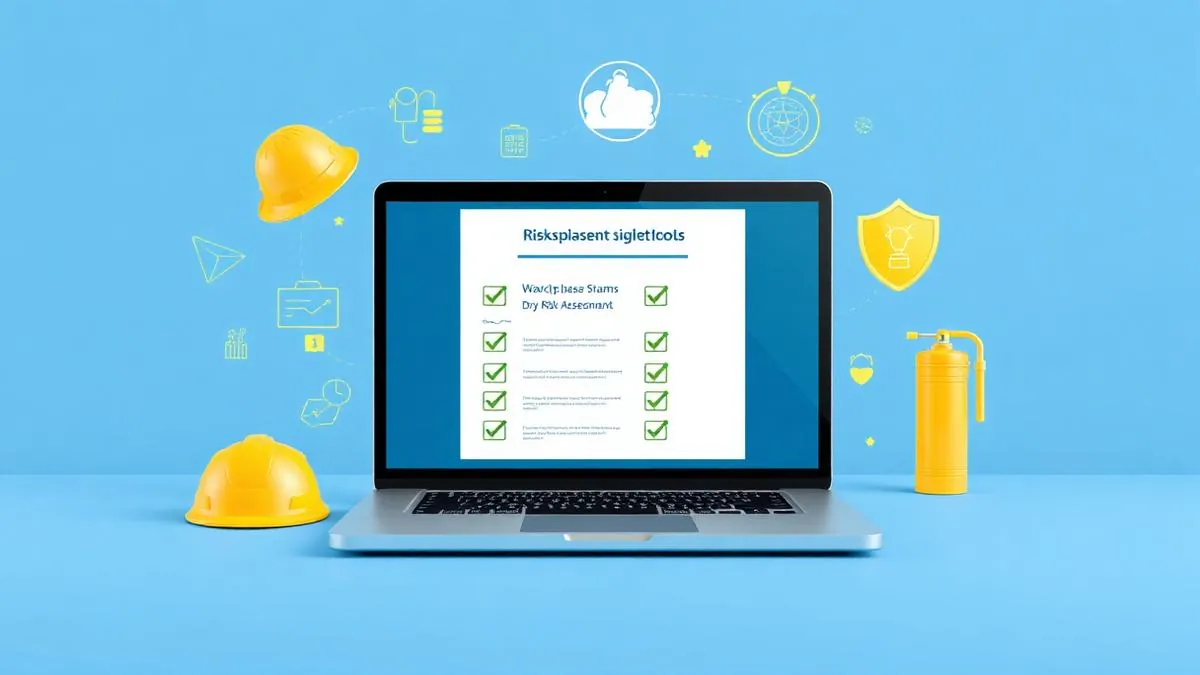 Surfplatta med digital checklista används vid en brandskyddsrond